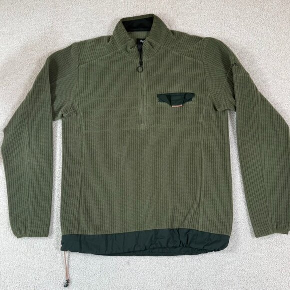 Rapha Other - Rapha Technical Fleece 1/2 Zip Mens Medium Waffle Knit Cycling Green Warm